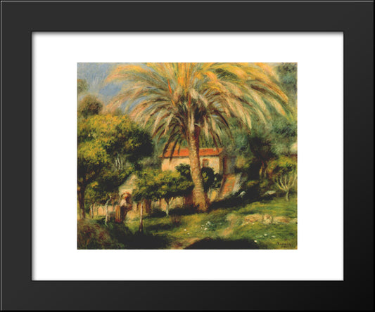 The Palm Tree 20x24 Black Modern Wood Framed Art Print Poster by Renoir, Pierre Auguste