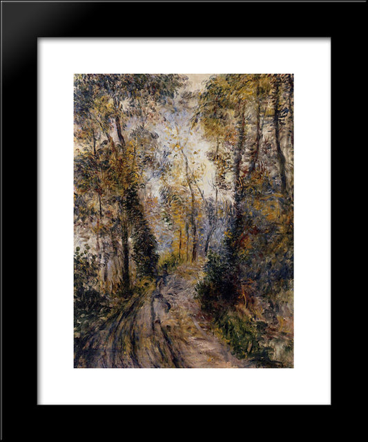 The Path Through The Forest 20x24 Black Modern Wood Framed Art Print Poster by Renoir, Pierre Auguste