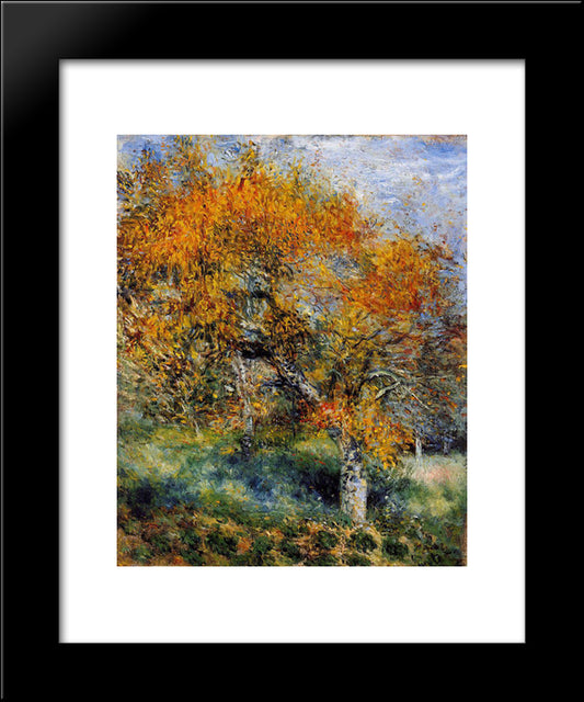 The Pear Tree 20x24 Black Modern Wood Framed Art Print Poster by Renoir, Pierre Auguste