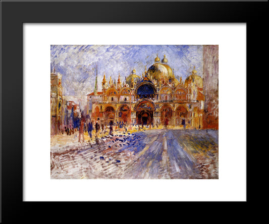 The Piazza San Marco 20x24 Black Modern Wood Framed Art Print Poster by Renoir, Pierre Auguste