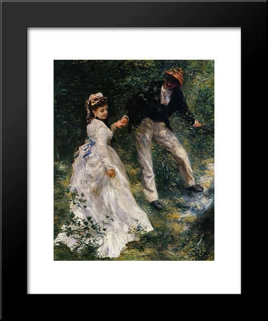 The Promenade 20x24 Black Modern Wood Framed Art Print Poster by Renoir, Pierre Auguste