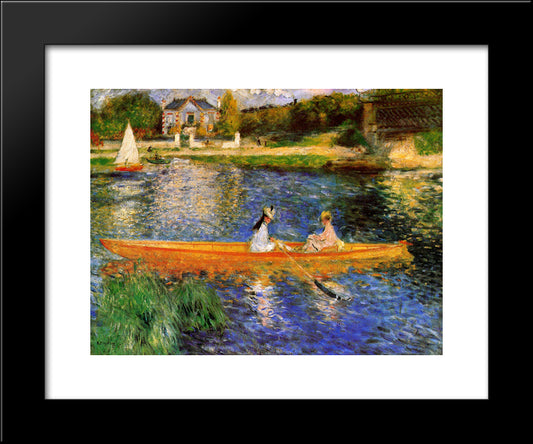 The Seine At Asnieres (The Skiff) 20x24 Black Modern Wood Framed Art Print Poster by Renoir, Pierre Auguste