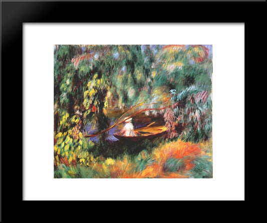 The Skiff 20x24 Black Modern Wood Framed Art Print Poster by Renoir, Pierre Auguste