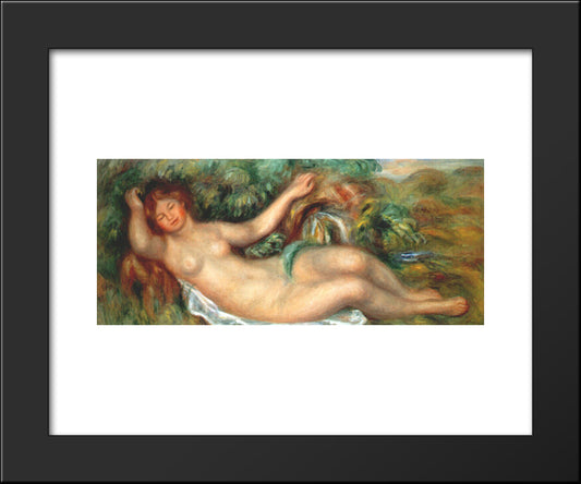 The Spring 20x24 Black Modern Wood Framed Art Print Poster by Renoir, Pierre Auguste