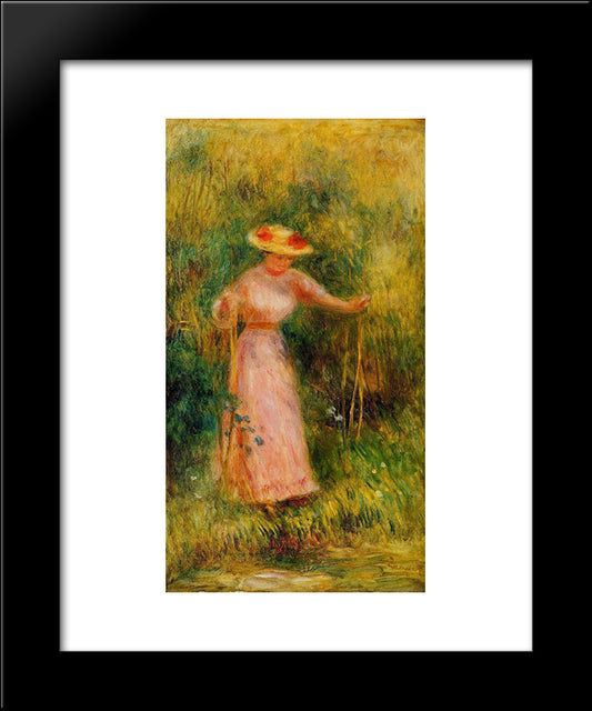 The Swing 20x24 Black Modern Wood Framed Art Print Poster by Renoir, Pierre Auguste