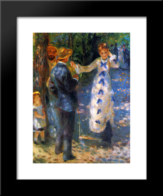 The Swing (La Balancoire) 20x24 Black Modern Wood Framed Art Print Poster by Renoir, Pierre Auguste