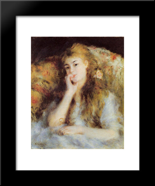 The Thinker 20x24 Black Modern Wood Framed Art Print Poster by Renoir, Pierre Auguste