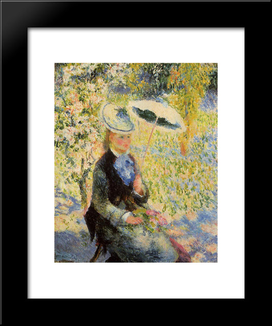 The Umbrella 20x24 Black Modern Wood Framed Art Print Poster by Renoir, Pierre Auguste