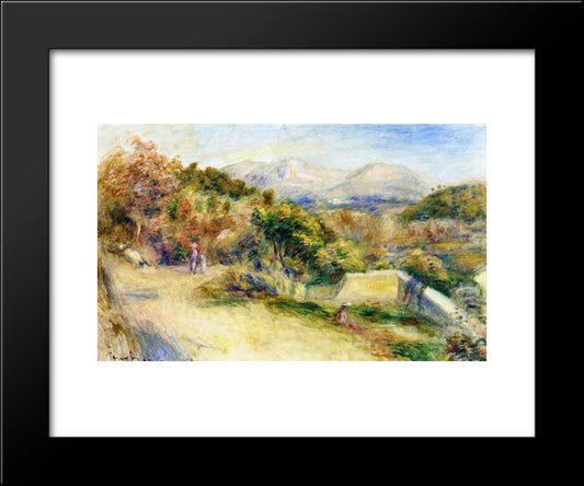 The View From Collettes 20x24 Black Modern Wood Framed Art Print Poster by Renoir, Pierre Auguste