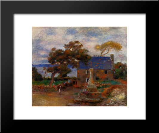 Treboul 20x24 Black Modern Wood Framed Art Print Poster by Renoir, Pierre Auguste