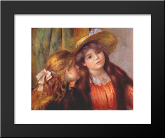 Two Girls 20x24 Black Modern Wood Framed Art Print Poster by Renoir, Pierre Auguste