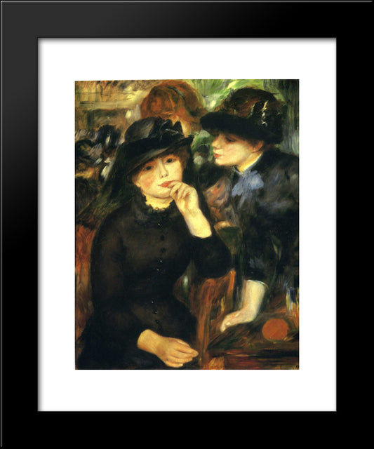 Two Girls In Black 20x24 Black Modern Wood Framed Art Print Poster by Renoir, Pierre Auguste