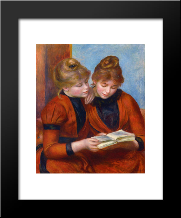 Two Sisters 20x24 Black Modern Wood Framed Art Print Poster by Renoir, Pierre Auguste