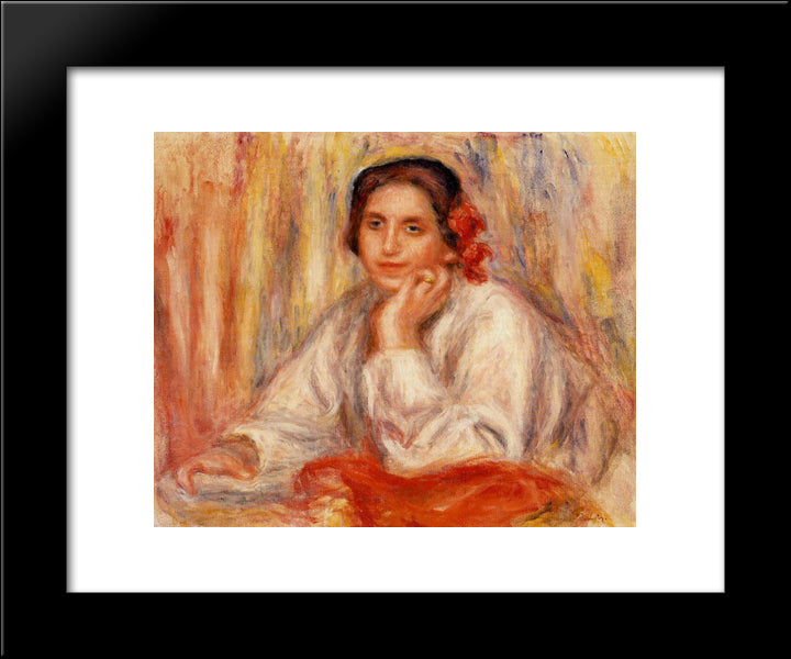 Vera Sertine Renoir 20x24 Black Modern Wood Framed Art Print Poster by Renoir, Pierre Auguste