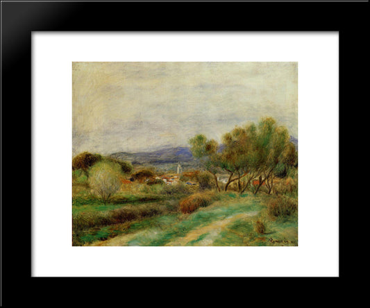 View Of La Sayne 20x24 Black Modern Wood Framed Art Print Poster by Renoir, Pierre Auguste