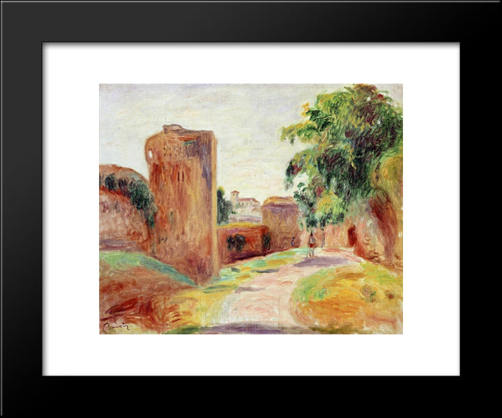 Walls In Spain 20x24 Black Modern Wood Framed Art Print Poster by Renoir, Pierre Auguste