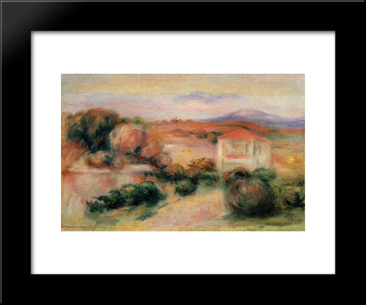 White Houses 20x24 Black Modern Wood Framed Art Print Poster by Renoir, Pierre Auguste