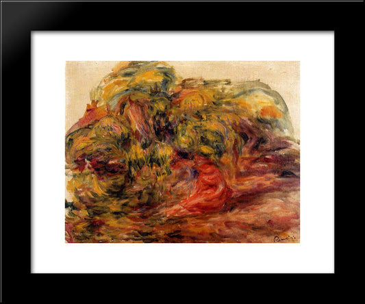 Woman In The Garden At Collettes 20x24 Black Modern Wood Framed Art Print Poster by Renoir, Pierre Auguste