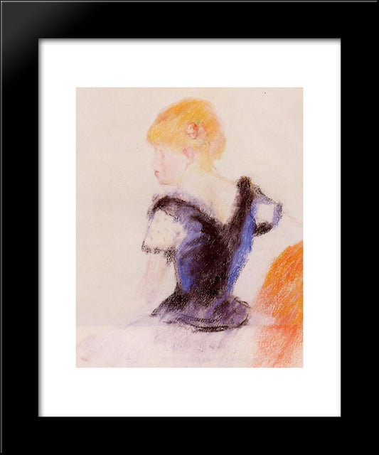 Young Blond Girl 20x24 Black Modern Wood Framed Art Print Poster by Renoir, Pierre Auguste