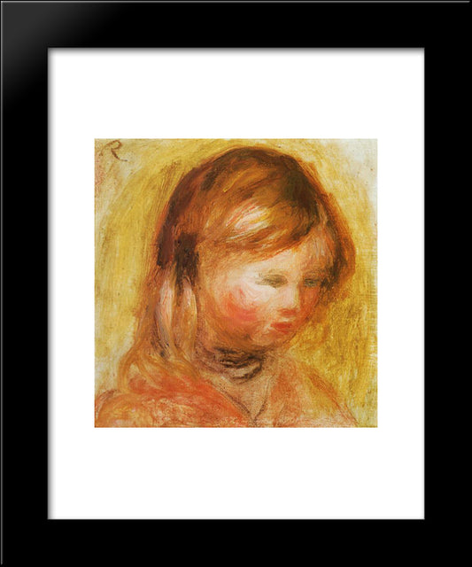 Young Girl 20x24 Black Modern Wood Framed Art Print Poster by Renoir, Pierre Auguste