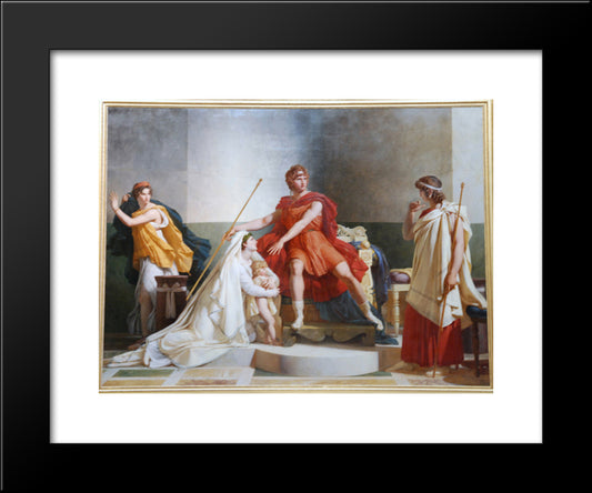 Andromache And Pyrrhus 20x24 Black Modern Wood Framed Art Print Poster by Guerin, Pierre Narcisse