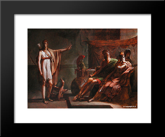 Phaedra And Hippolytus 20x24 Black Modern Wood Framed Art Print Poster by Guerin, Pierre Narcisse