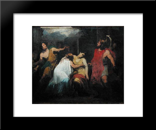 Study For The Death Of Lucretia 20x24 Black Modern Wood Framed Art Print Poster by Guerin, Pierre Narcisse