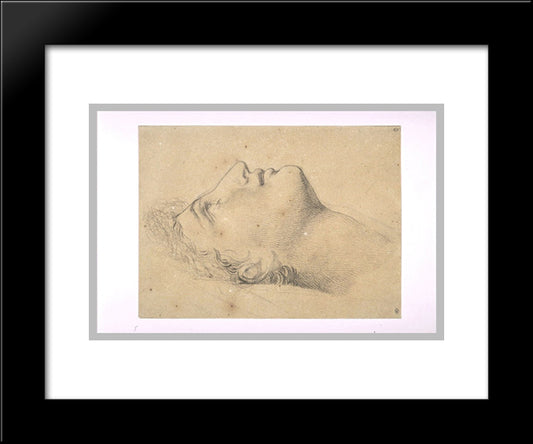 Study Of The Head Of Andromache 20x24 Black Modern Wood Framed Art Print Poster by Guerin, Pierre Narcisse