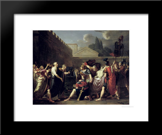 The Death Of Brutus 20x24 Black Modern Wood Framed Art Print Poster by Guerin, Pierre Narcisse