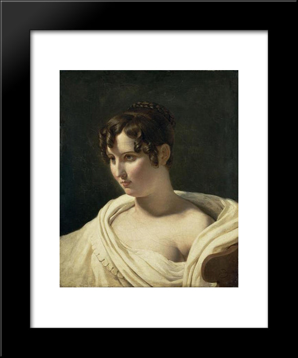 Young Woman 20x24 Black Modern Wood Framed Art Print Poster by Guerin, Pierre Narcisse