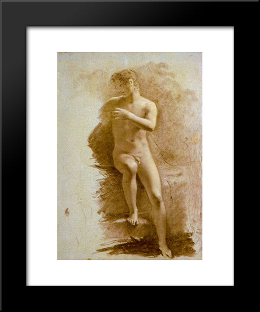 Adonis 20x24 Black Modern Wood Framed Art Print Poster by Prud'hon, Pierre Paul