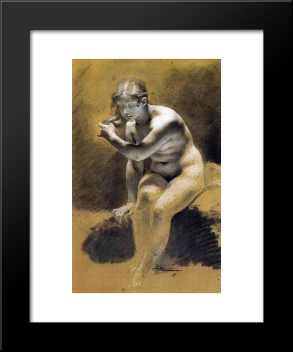 Bathing Venus 20x24 Black Modern Wood Framed Art Print Poster by Prud'hon, Pierre Paul