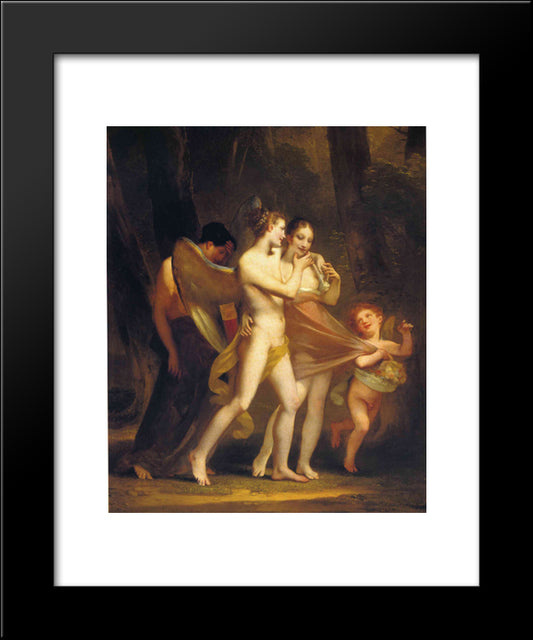 Love Seduces Innocence, Pleasure Entraps, And Remorse Follows 20x24 Black Modern Wood Framed Art Print Poster by Prud'hon, Pierre Paul