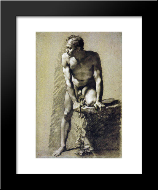 Male Nude 20x24 Black Modern Wood Framed Art Print Poster by Prud'hon, Pierre Paul