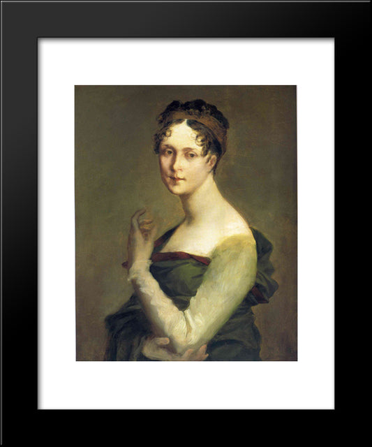 Portrait Of Josephine De Beauharnais 20x24 Black Modern Wood Framed Art Print Poster by Prud'hon, Pierre Paul