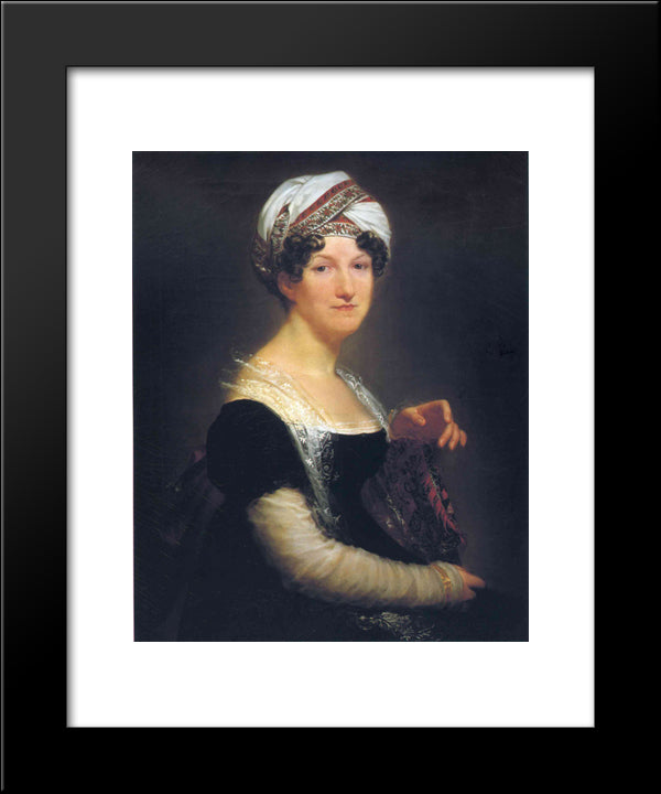 Portrait Of Madame Pean De Saint-Gilles 20x24 Black Modern Wood Framed Art Print Poster by Prud'hon, Pierre Paul