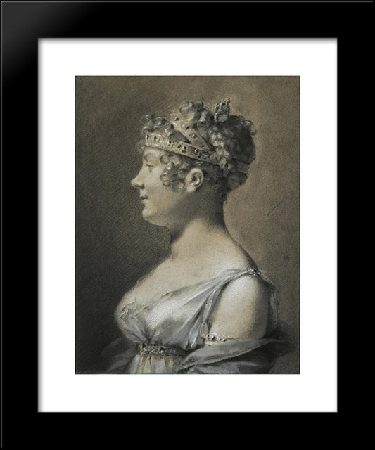 Portrait Of Princess Catherine Talleyrand 20x24 Black Modern Wood Framed Art Print Poster by Prud'hon, Pierre Paul