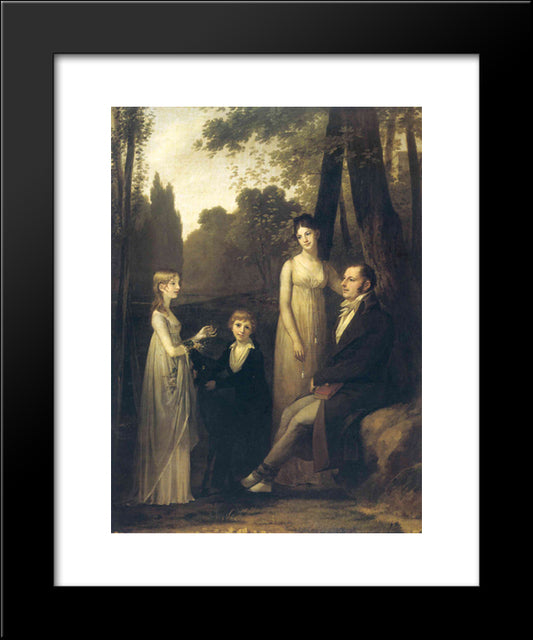 Portrait Of Rutger Jan Schimmelpenninck And His Family 20x24 Black Modern Wood Framed Art Print Poster by Prud'hon, Pierre Paul