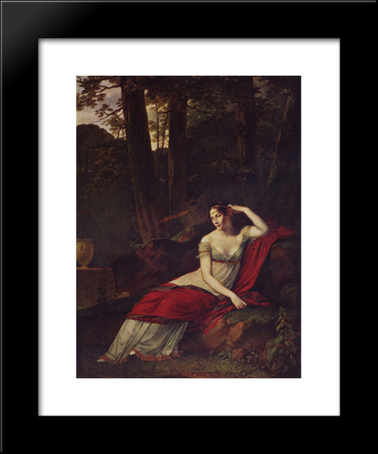 Portrait Of The Empress Josephine 20x24 Black Modern Wood Framed Art Print Poster by Prud'hon, Pierre Paul