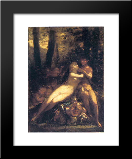 Study For Venus And Adonis 20x24 Black Modern Wood Framed Art Print Poster by Prud'hon, Pierre Paul