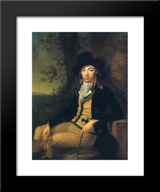 The Man In The Riding Habit 20x24 Black Modern Wood Framed Art Print Poster by Prud'hon, Pierre Paul