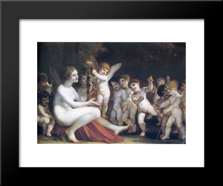 The Torch Of Venus 20x24 Black Modern Wood Framed Art Print Poster by Prud'hon, Pierre Paul