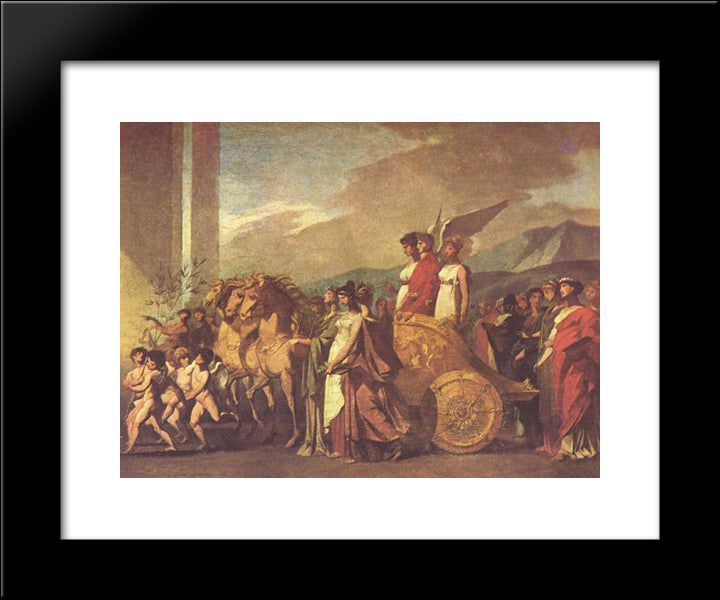 Triumph Of Bonaparte And Peace (Sketch) 20x24 Black Modern Wood Framed Art Print Poster by Prud'hon, Pierre Paul