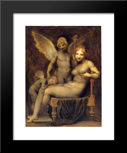 Venus, Hymen And Love 20x24 Black Modern Wood Framed Art Print Poster by Prud'hon, Pierre Paul