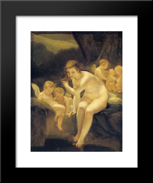 Venus Bathing (Innocence) 20x24 Black Modern Wood Framed Art Print Poster by Prud'hon, Pierre Paul