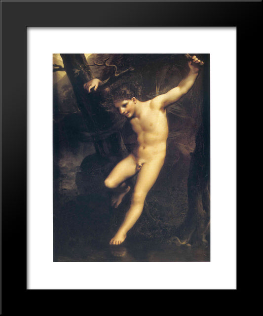 Young Zephyr Balancing Above Water 20x24 Black Modern Wood Framed Art Print Poster by Prud'hon, Pierre Paul