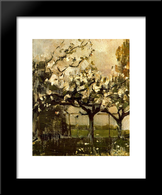 Alberi 20x24 Black Modern Wood Framed Art Print Poster by Mondrian, Piet