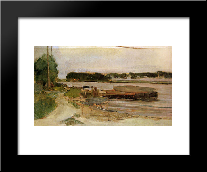 At The Amstel Sun 20x24 Black Modern Wood Framed Art Print Poster by Mondrian, Piet