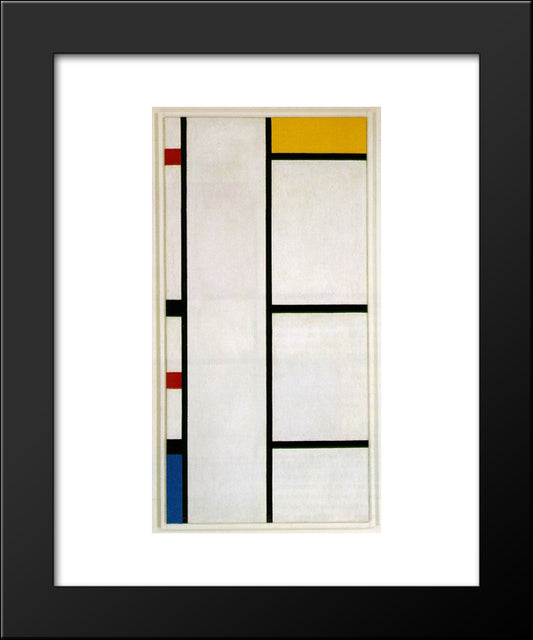 Composition No. Iii Blanc-Jaune 20x24 Black Modern Wood Framed Art Print Poster by Mondrian, Piet