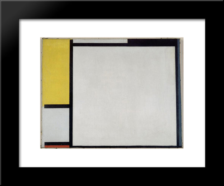 Composition With Red, Yellow And Blue 20x24 Black Modern Wood Framed Art Print Poster by Mondrian, Piet